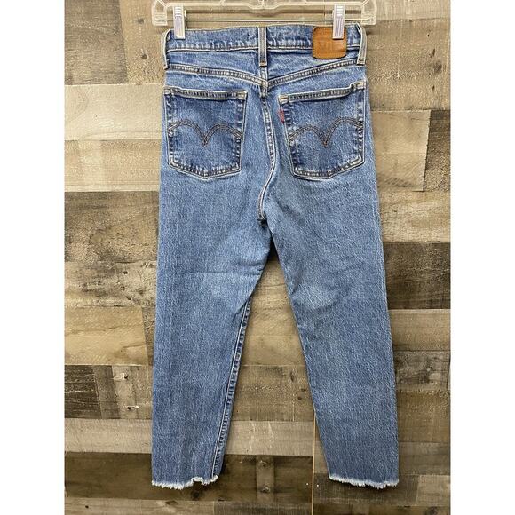 LEVIS WOMEN'S Sz 26 WEDGIE STRAiGHT LEG VINTAGE 501 STYLE JEANS - Picture 4 of 8